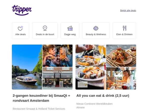 Héél veel restaurantdeals in regio Amsterdam
