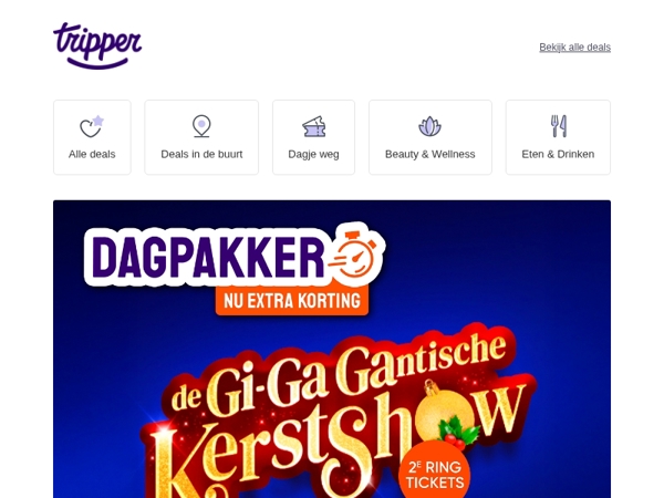 Dagpakker: Gi-Ga Gantische Kerstshow 2e ring tickets! 🎄