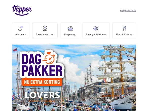 Dagpakker: rondvaart SAIL Amsterdam 2025