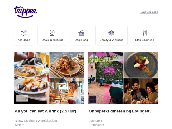 De beste dinerdeals én meer in Regio Amsterdam