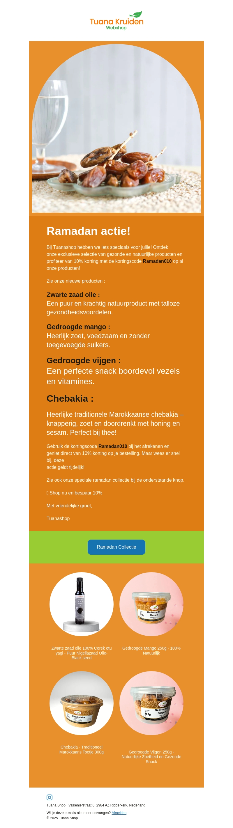 Ramadan actie 10%Korting op alles Ramadan actie 10%Korting op alles