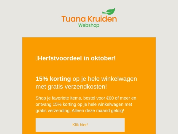 🍂Herfstvoordeel in oktober