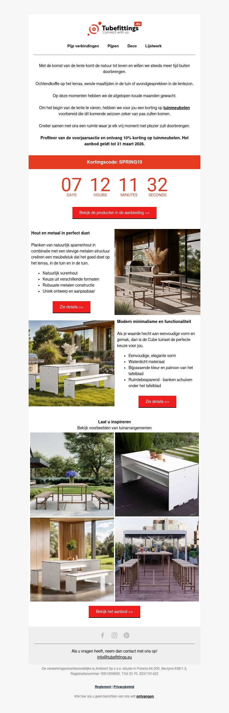 Maak je tuin en terras klaar voor de lente 🌱 Maak je tuin en terras klaar voor de lente 🌱
