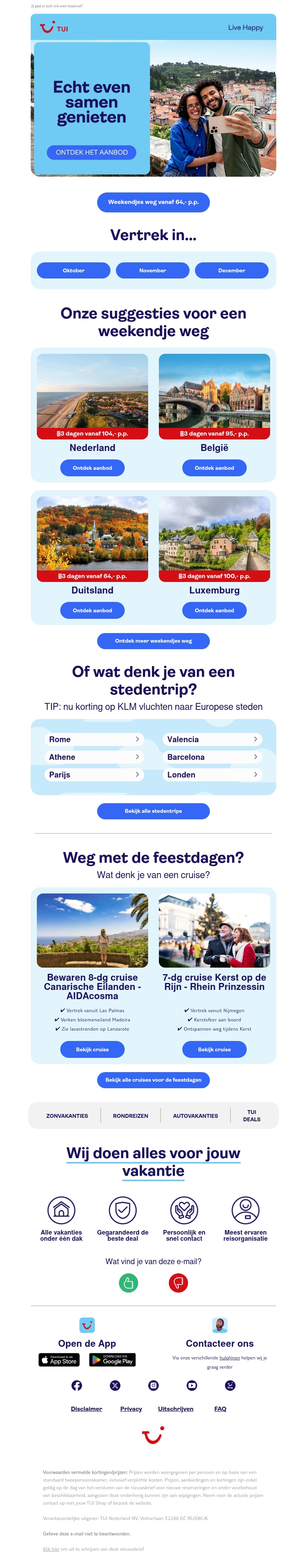 Vanaf 64,- p.p. een weekendje weg Vanaf 64,- p.p. een weekendje weg