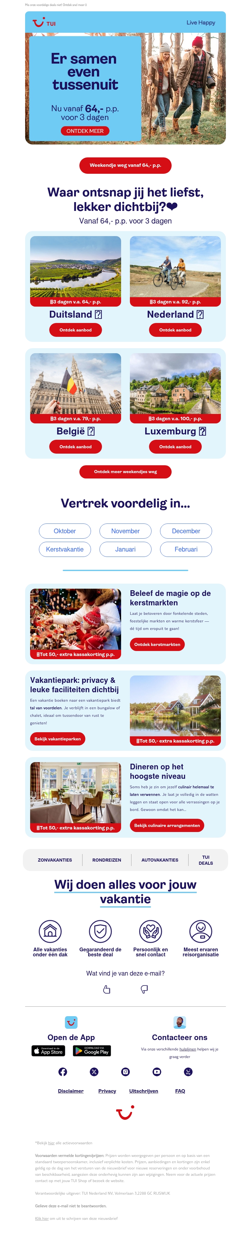 Weekendje weg vanaf 64,- p.p. voor 3 dagen Weekendje weg vanaf 64,- p.p. voor 3 dagen