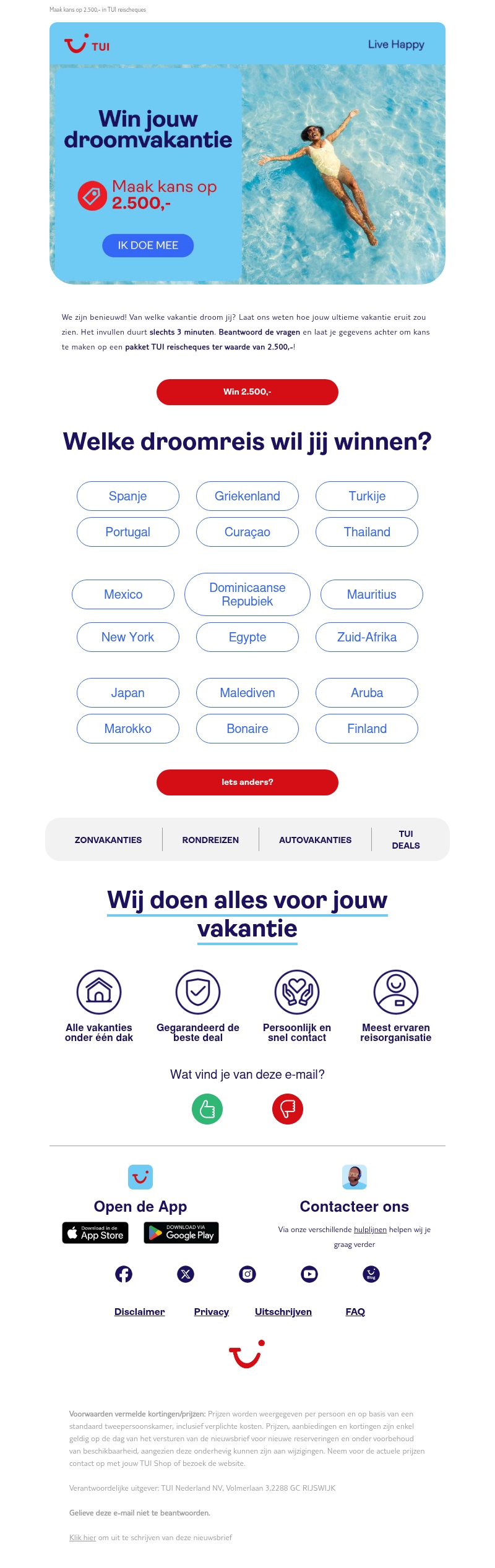 Win jouw TUI droomvakantie Win jouw TUI droomvakantie