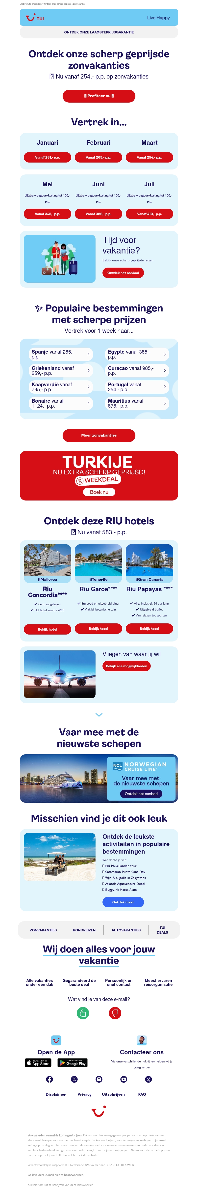 Mail, dit is de vakantie die je zoekt Mail, dit is de vakantie die je zoekt