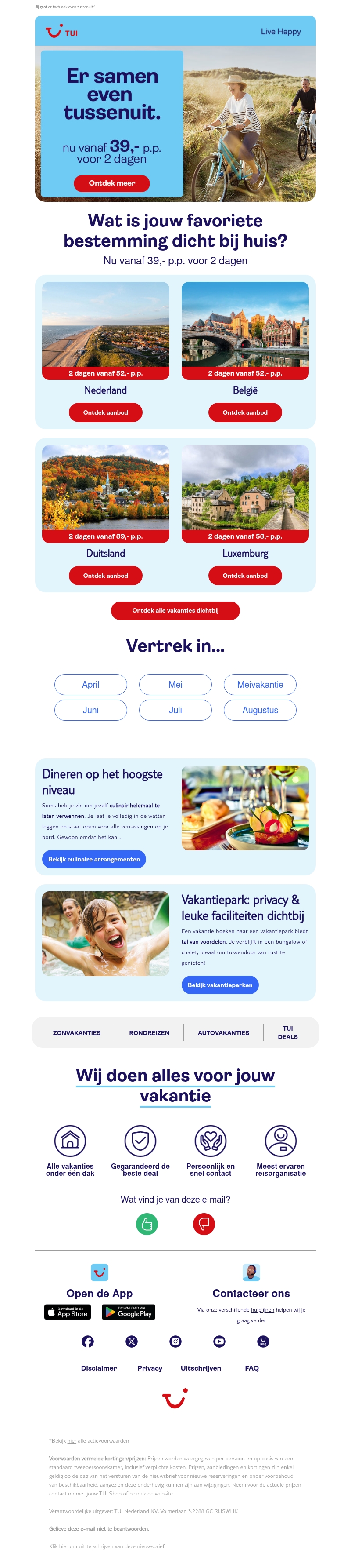 Weekendje weg vanaf 39,- p.p. voor 2 dagen Weekendje weg vanaf 39,- p.p. voor 2 dagen