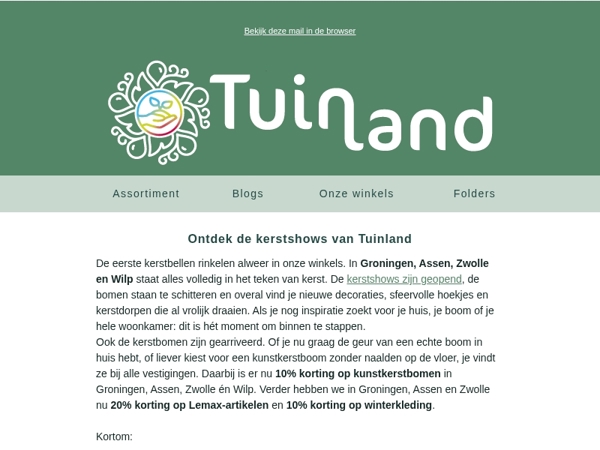 Het is kerst bij Tuinland: profiteer van alle acties! ✨