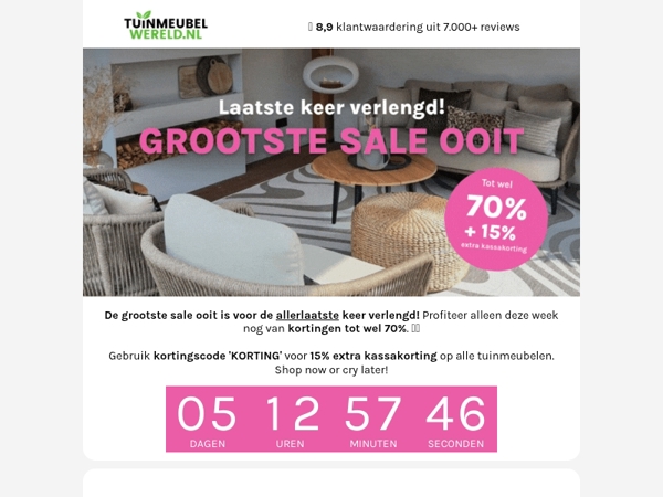 Sale allerlaatste keer verlengd!