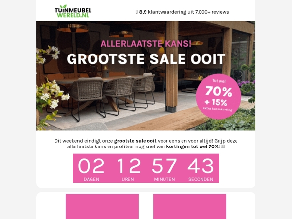 Sale eindigt dit weekend! ⏳🛒