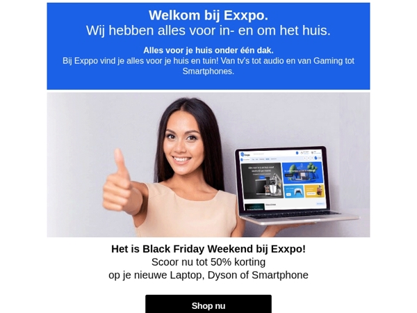 Beste Mailaanbiedingen, kom eens kijken bij Exxpo!