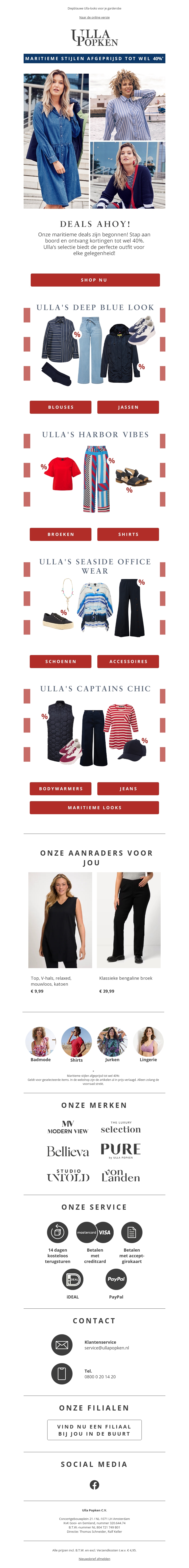 π Maritieme looks: ontvang 40% korting! π Maritieme looks: ontvang 40% korting!