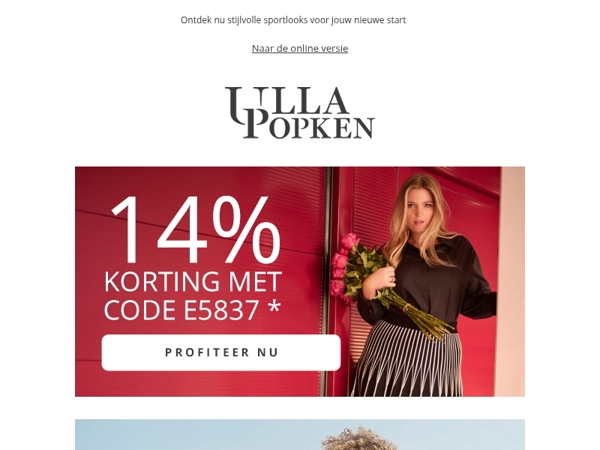 Pak 14% korting 💥 Tijd voor je nieuwe lievelingslooks