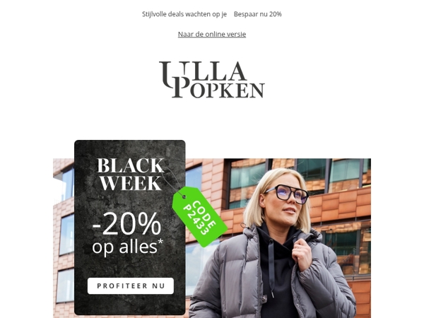 🖤 Black Week: 20% korting op ALLES
