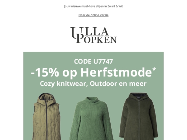 🍃 Modieuze Upgrade! Herfstlooks tot wel 15% korting