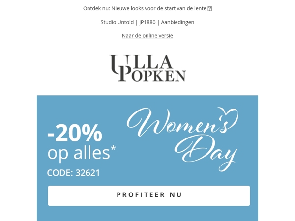 Laatste kans! -20% op ALLES alleen vandaag