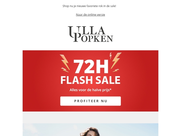 FLASH SALE: 72h ALLES voor de halve prijs🔥