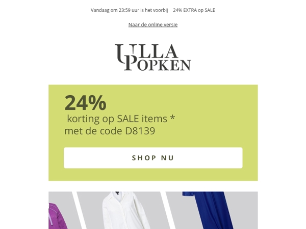 Laatste kortingsdag 🔥 24% EXTRA op SALE