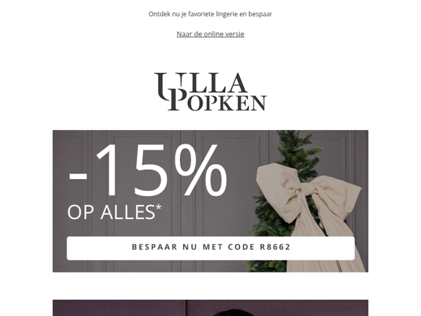 15% korting op alles - Shop nu🎄