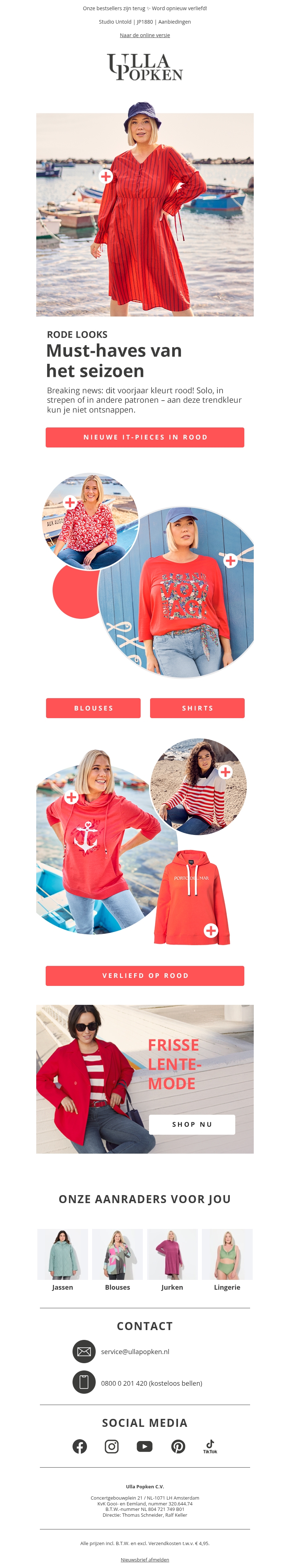 Ontdek nu de mooiste looks in rood! Ontdek nu de mooiste looks in rood!