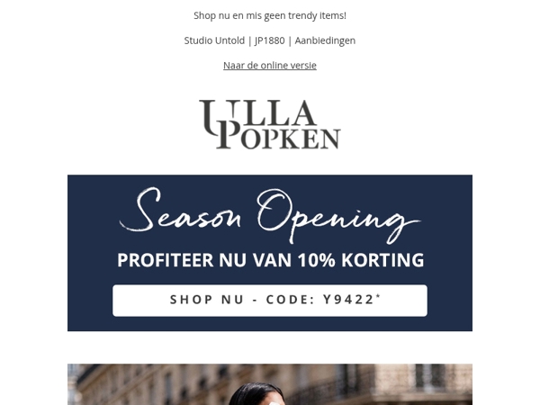 Seizoenskorting: -10% Season Opening Deal💥
