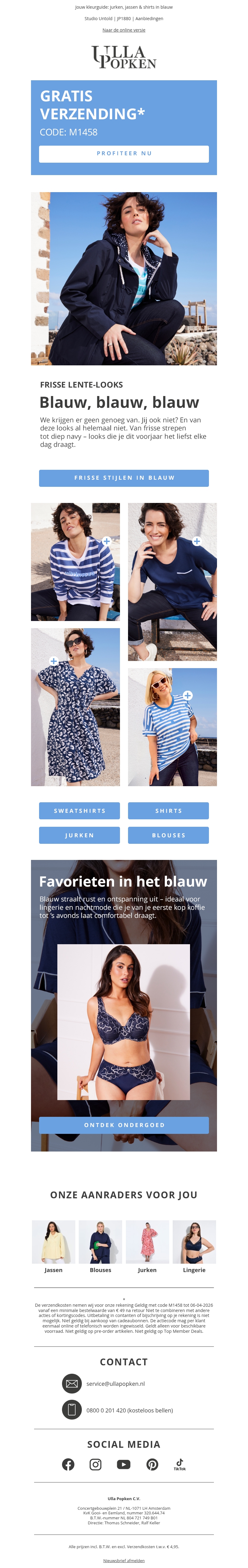 Profiteer nu van gratis verzending & ontdek lentelooks in blauw Profiteer nu van gratis verzending & ontdek lentelooks in blauw