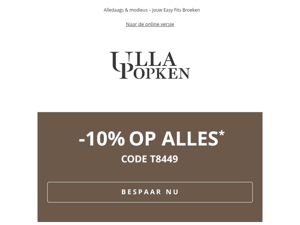 Extra besparen: -10% op ALLES