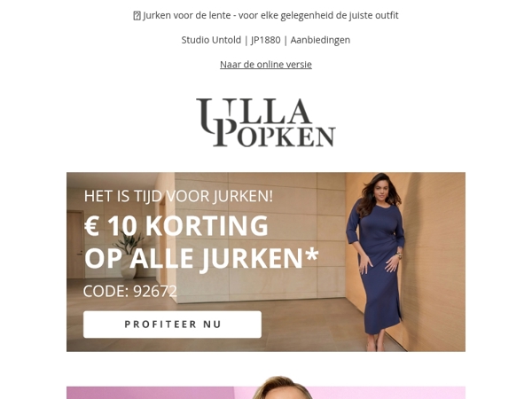 Tijd om te besparen! Nu € 10 korting op elke jurk