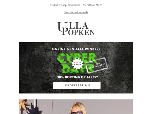 Alleen vandaag nog 💥 30% korting op ALLES