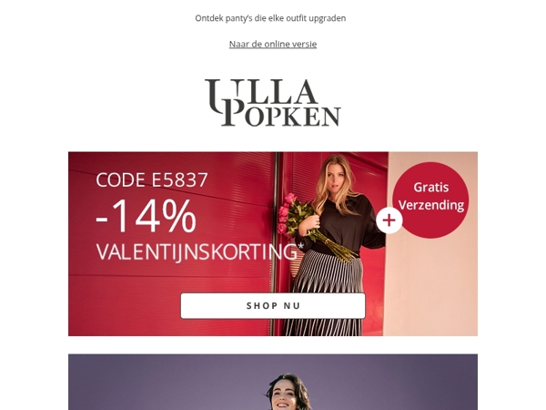 Wees er snel bij! -14% Valentijnskorting + gratis verzending 💖