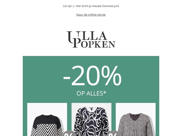 🔐 Exclusief voor jou: -20% op alles - Open je mail voor de code