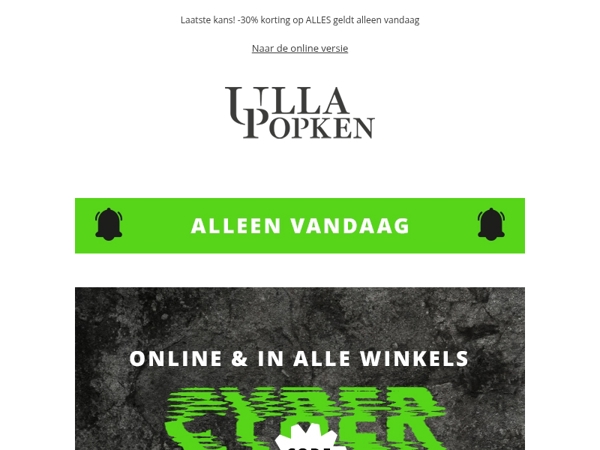 Finale uren: pak nog snel -30% korting 🕒