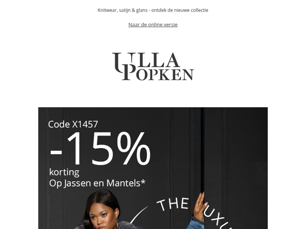 -15% korting op Jassen & Mantels 🧥