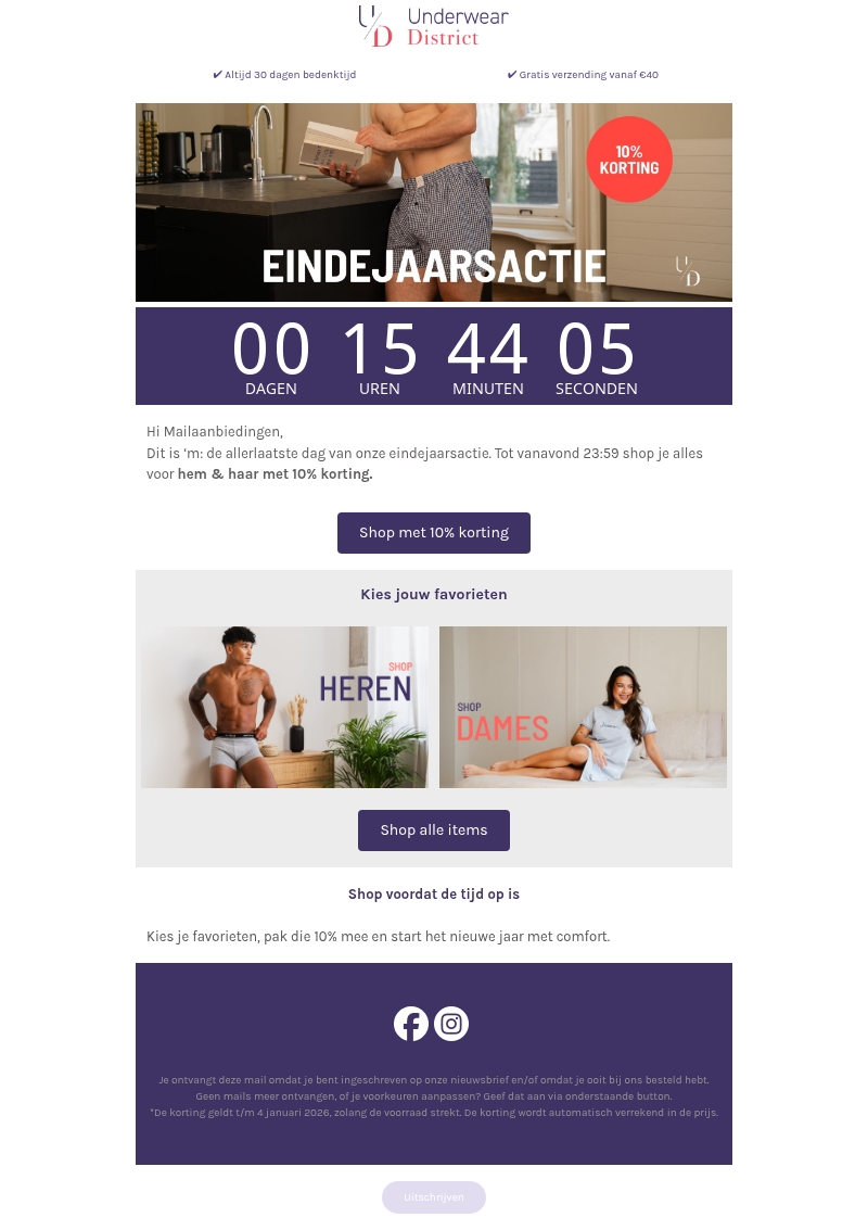 Nog een paar uur: shop nu met 10% voordeel Nog een paar uur: shop nu met 10% voordeel