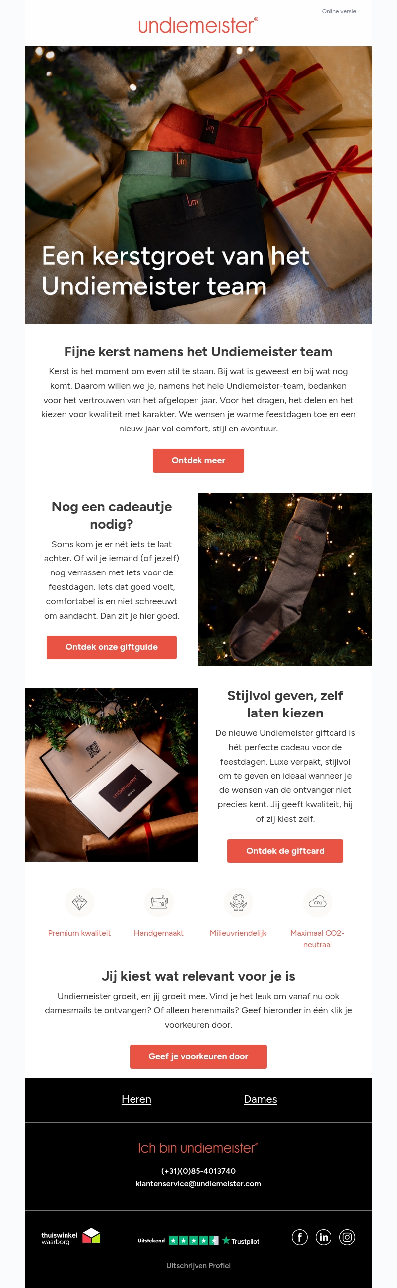 Een kerstgroet van het Undiemeister team Een kerstgroet van het Undiemeister team