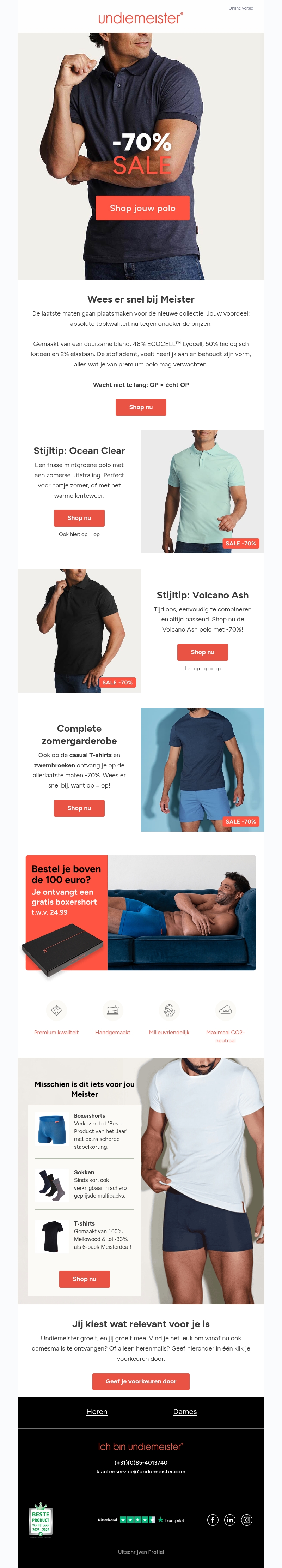 👉 -70% op piqué polo's 👉 -70% op piqué polo's