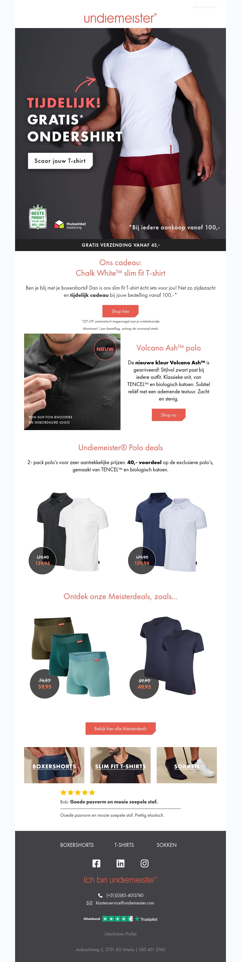 Ontvang een gratis T-shirt t.w.v. 29,95 Ontvang een gratis T-shirt t.w.v. 29,95