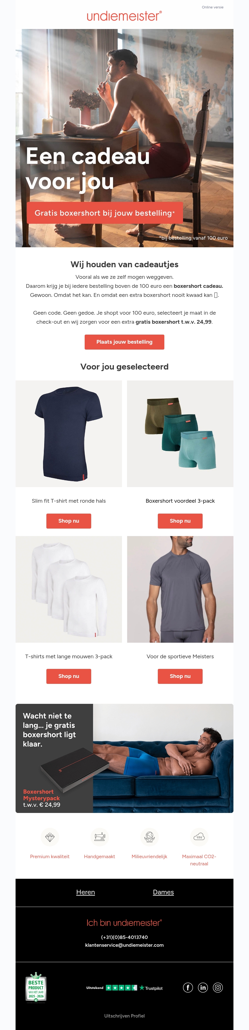 Een cadeau bij jouw bestelling Een cadeau bij jouw bestelling