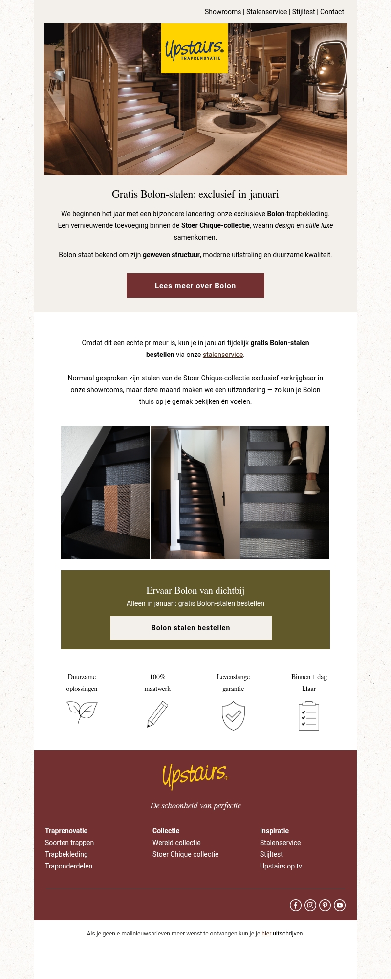π Nieuw: Bolon-trapbekleding + gratis stalen in januari π Nieuw: Bolon-trapbekleding + gratis stalen in januari