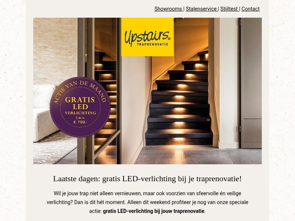Laatste kans: gratis LED-verlichting bij jouw traprenovatie!
