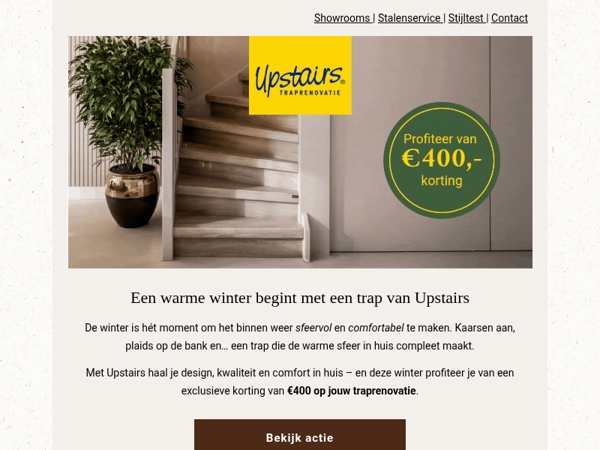 ✨ Winteractie: €400 korting op jouw traprenovatie