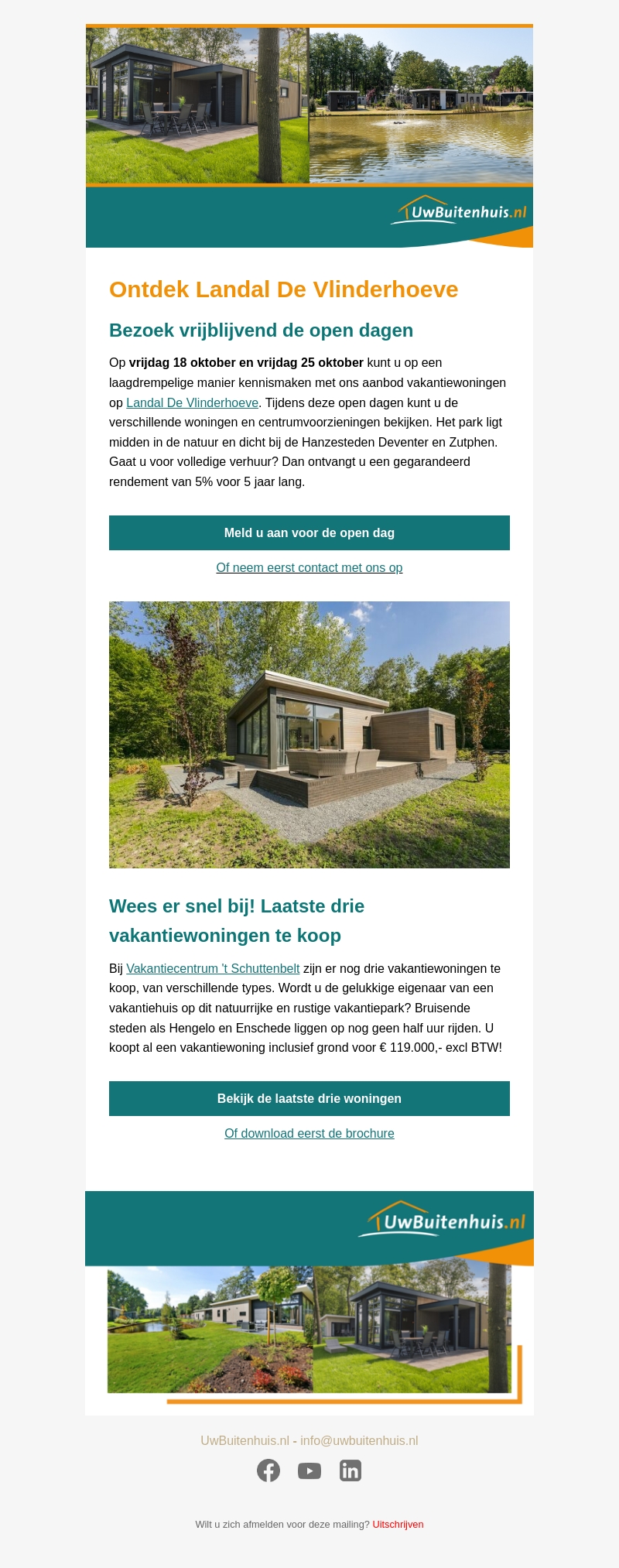 Zien wij u aanstaande vrijdag tijdens onze open dag? Zien wij u aanstaande vrijdag tijdens onze open dag?