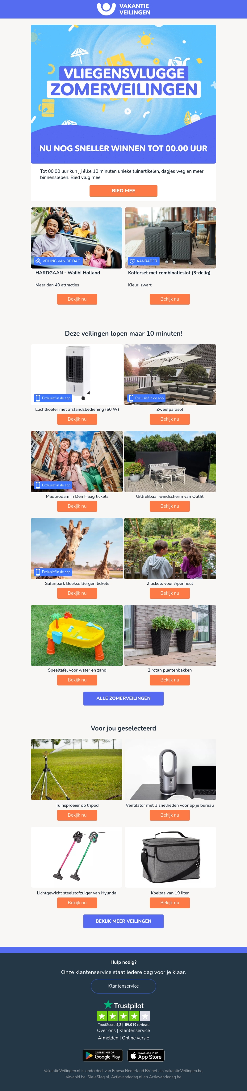 Snelle zomerveilingen tot 00.00 uur🌞 Snelle zomerveilingen tot 00.00 uur🌞