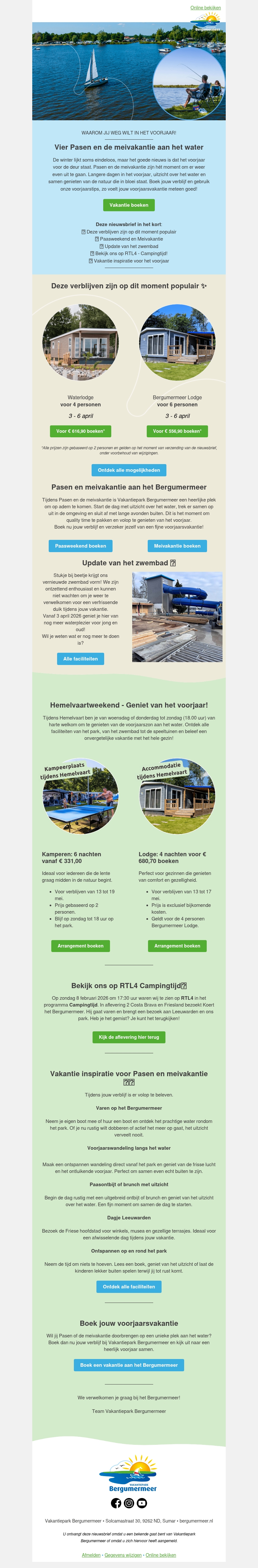 ✨ Pasen en meivakantie aan het water! ✨ Pasen en meivakantie aan het water!