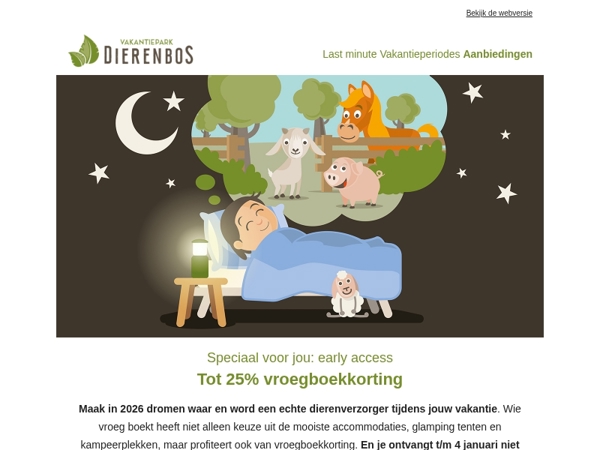 Early access: tot 25% vroegboekkorting