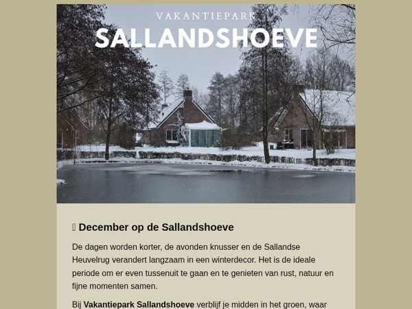 ✨ Vier de feestdagen op Sallandshoeve