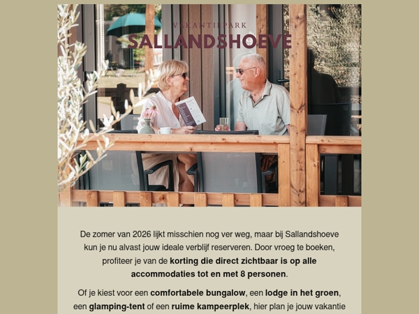 Zorgeloos boeken voor zomer 2026 in de Sallandse natuur ☀️