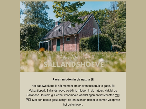 Vier Pasen midden in de natuur bij Vakantiepark Sallandshoeve 🌷
