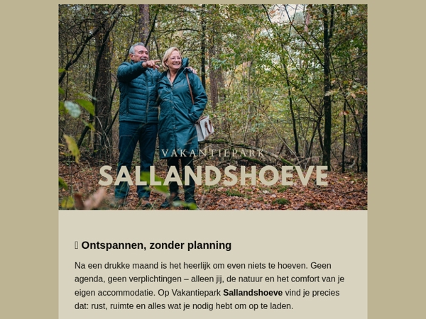 ✨ Even helemaal weg – geniet van de rust bij Sallandshoeve